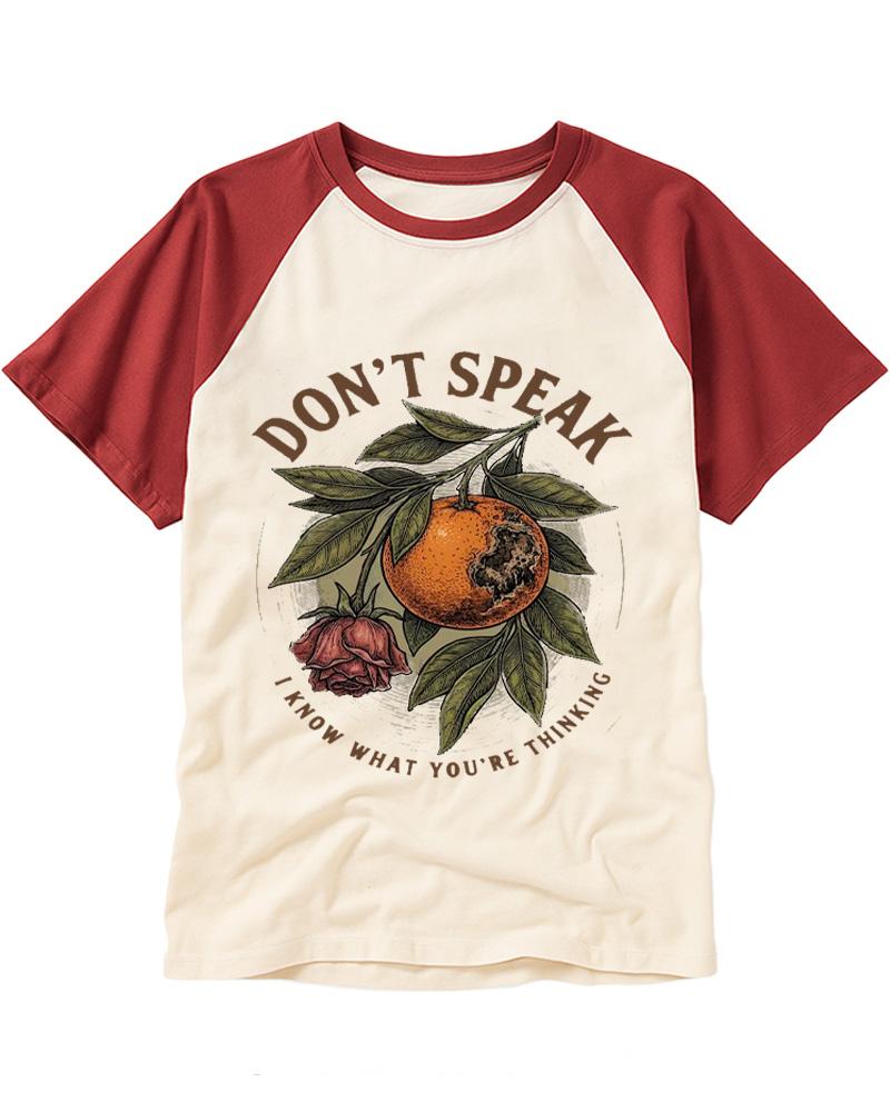 Don't Speak 1990s Raglan Baseball T-Shirt image 2
