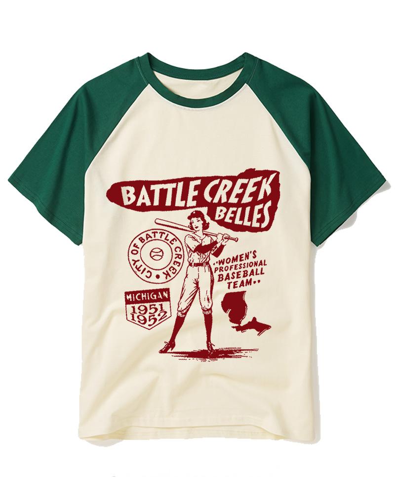 Nostalgia Baseball Movie 1990s Raglan Baseball T-Shirt image 2