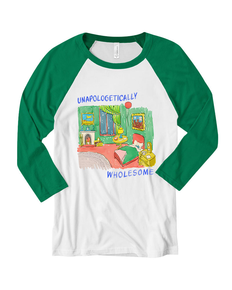 Wholesome Meme Long Sleeve Raglan T-Shirt image 2
