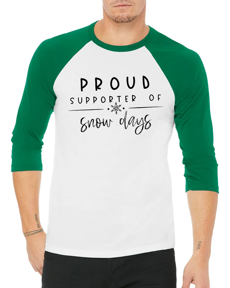Retro Snow Day Graphic Children’s book Long Sleeve Raglan T-Shirt image 2
