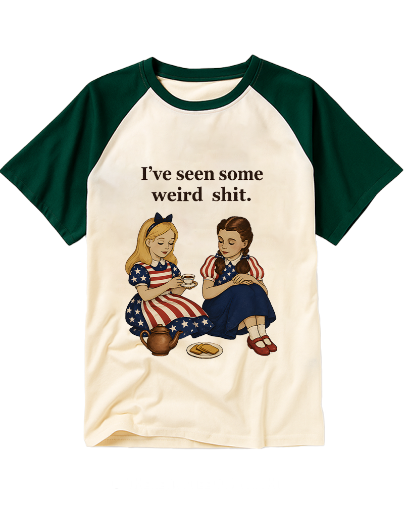 I've Seen Some Weird Shit 1990s Raglan Baseball T-Shirt image 2