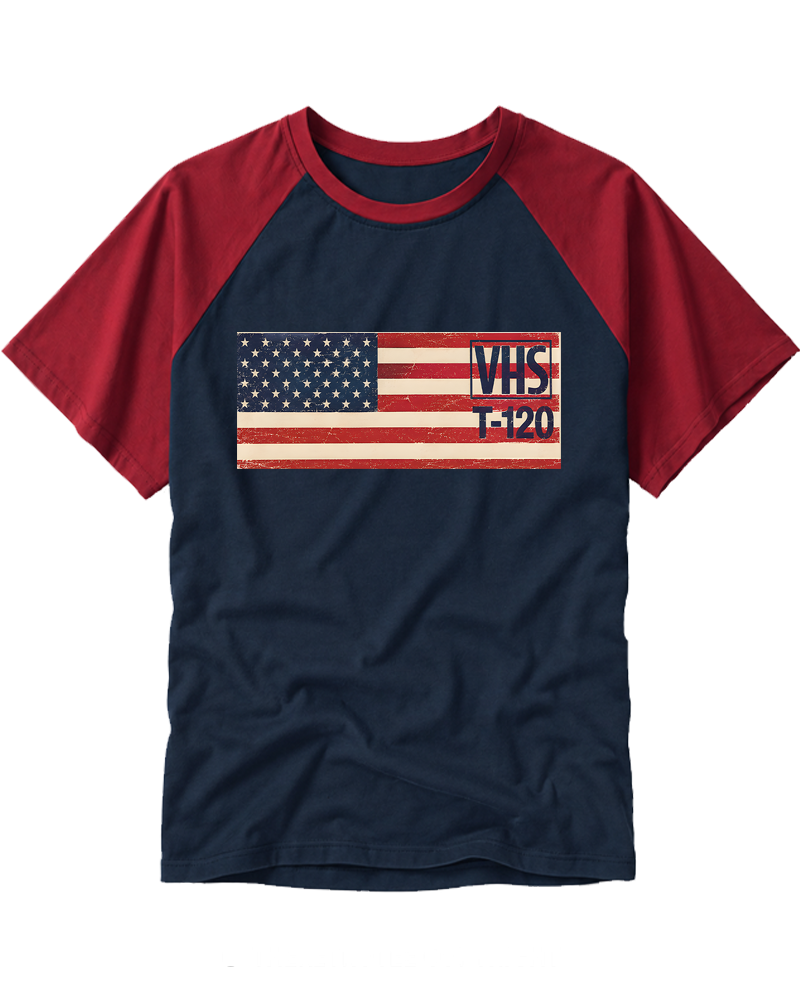 VHS T-120 1980S Raglan Baseball T-Shirt image 2