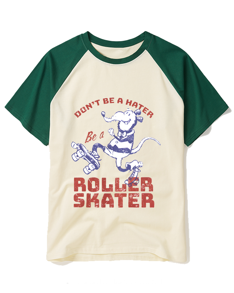Don't Be A Hater 1980s Raglan Baseball T-Shirt image 2