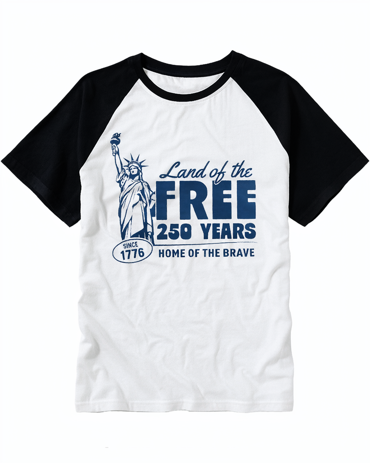 Retro Patriotic 1776 Raglan Baseball T-Shirt image 2