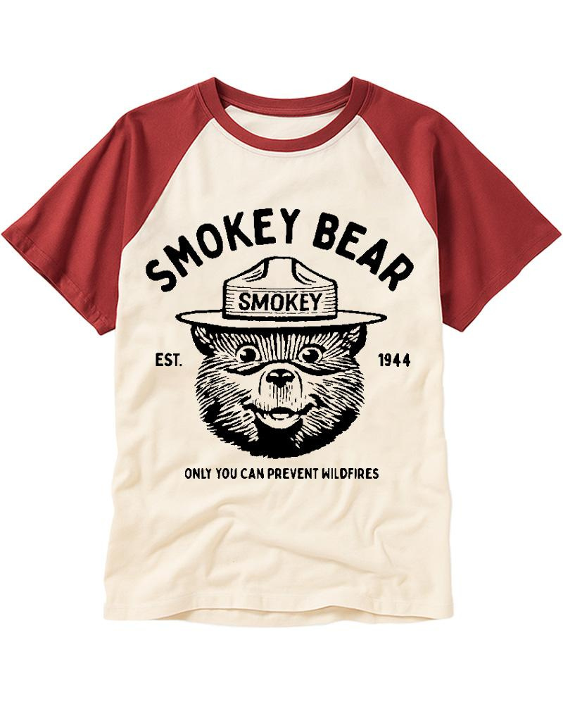 Only You Can Prevent Wildfires 1960s Raglan Baseball T-Shirt image 2