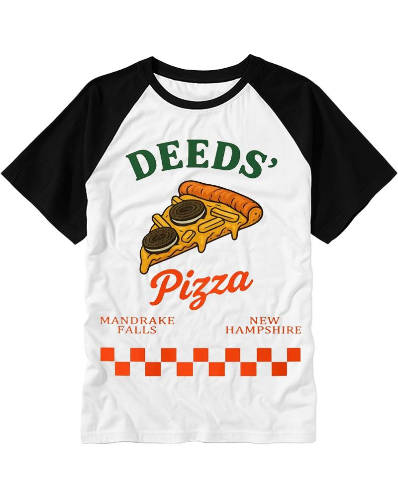 Mr. Deeds Pizza 1980s Raglan Baseball T-Shirt image 2