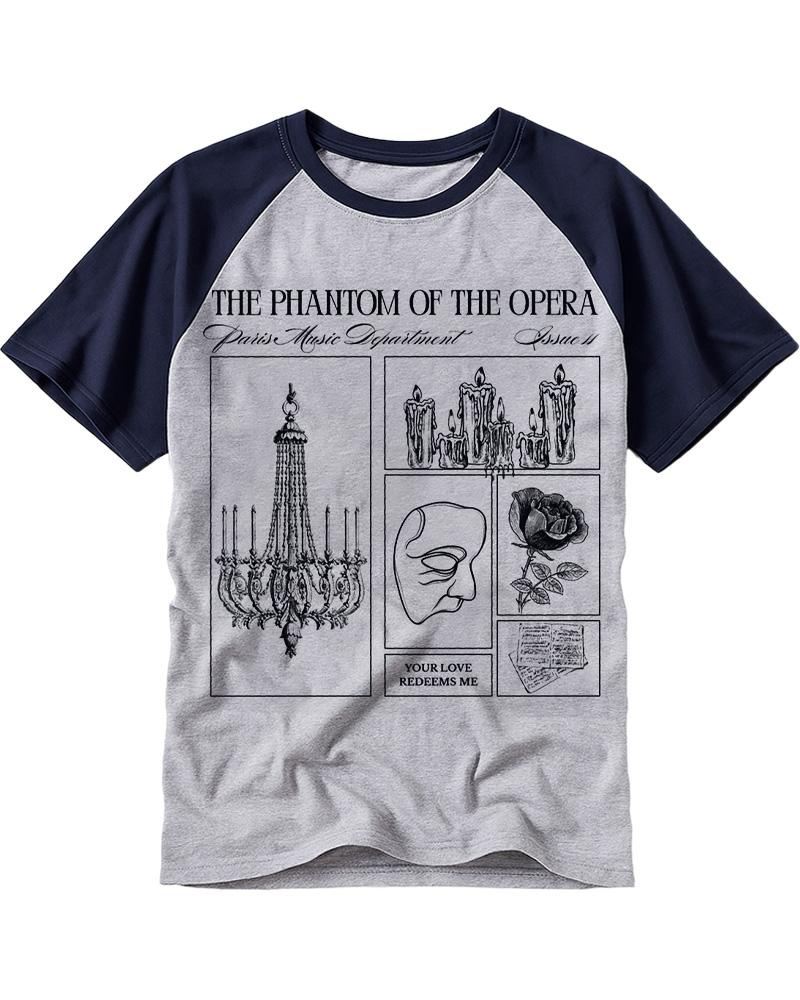 The Phantom of the Opera 1980s Raglan Baseball T-Shirt image 2