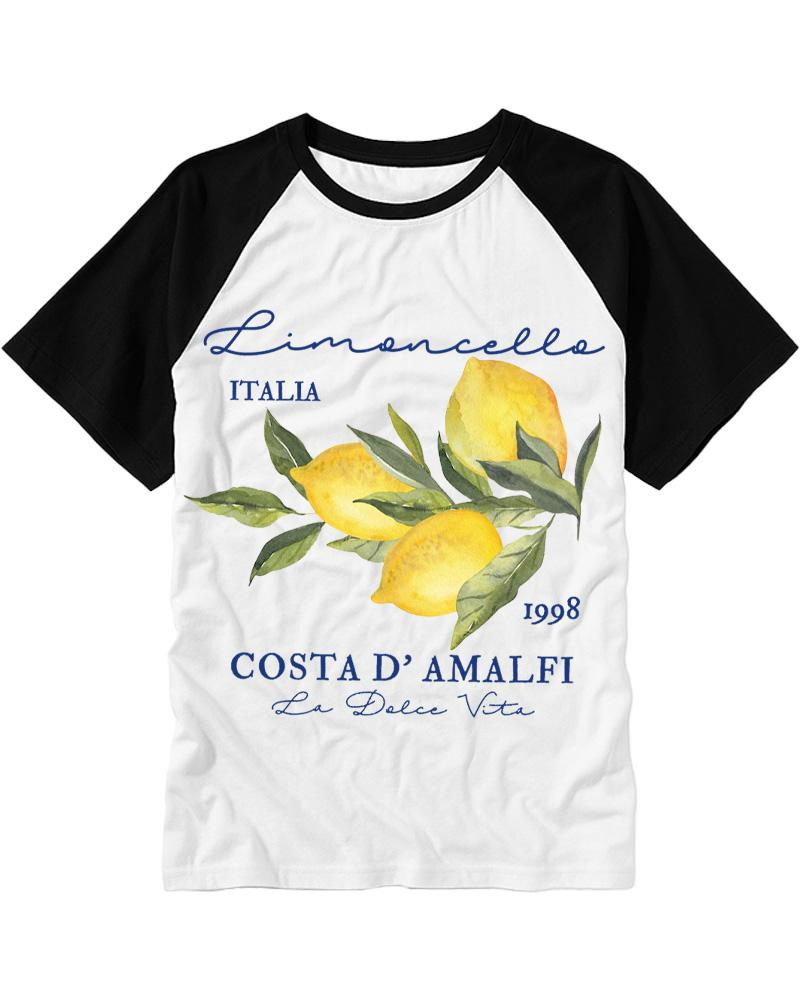Limoncello La Dolce Vita 1990s Raglan Baseball T-Shirt image 2