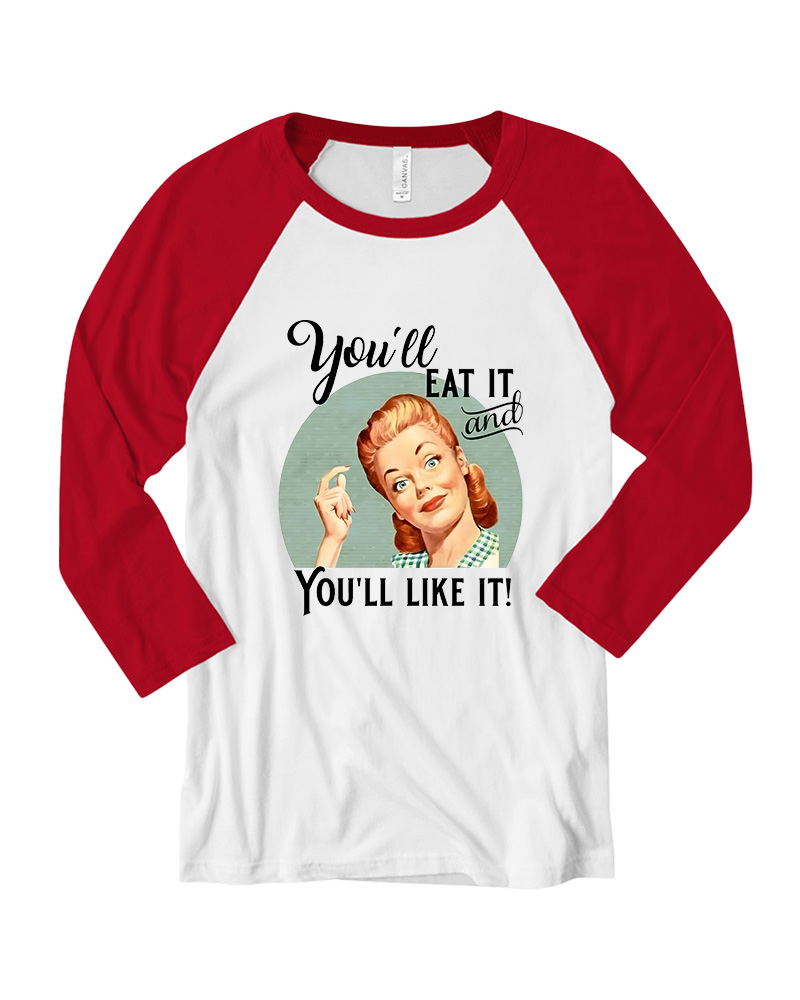 You'll Like It 1950s Long Sleeve Raglan T-Shirt image 2