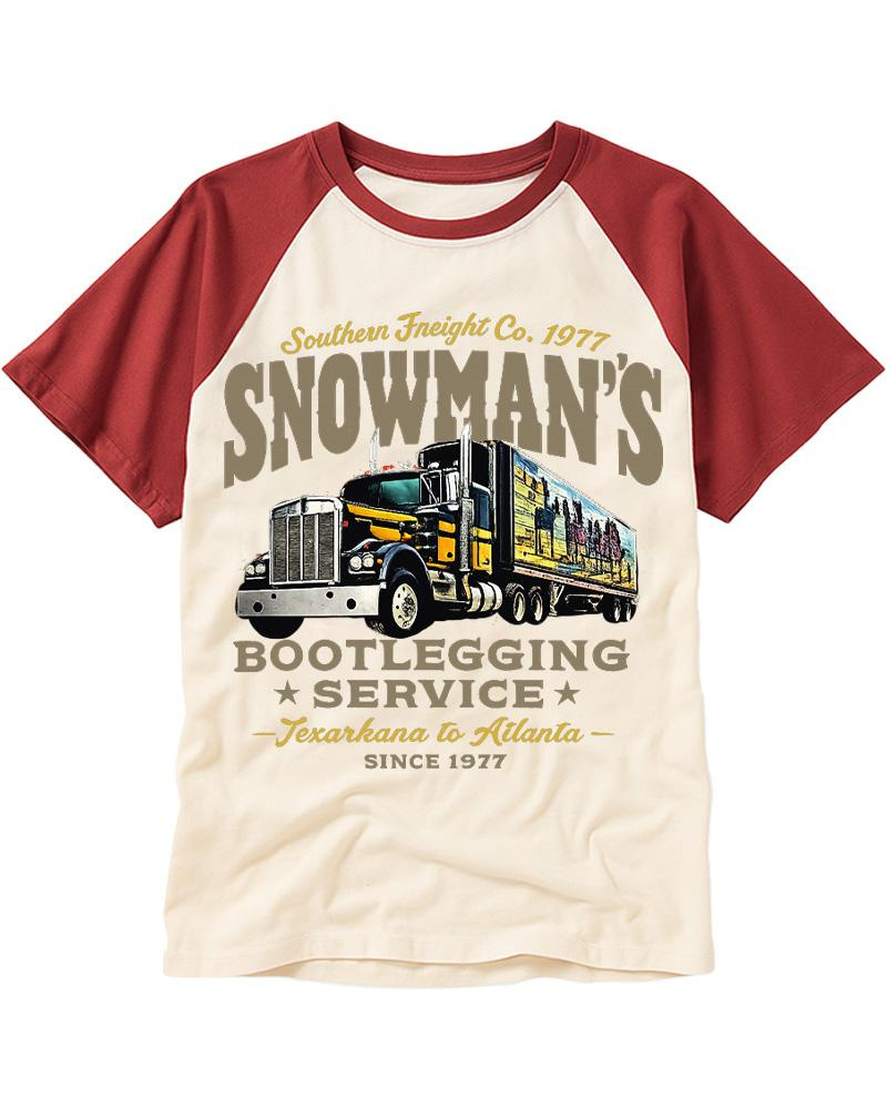 Snowman's Bootlegging Service 1970s Raglan Baseball T-Shirt image 2