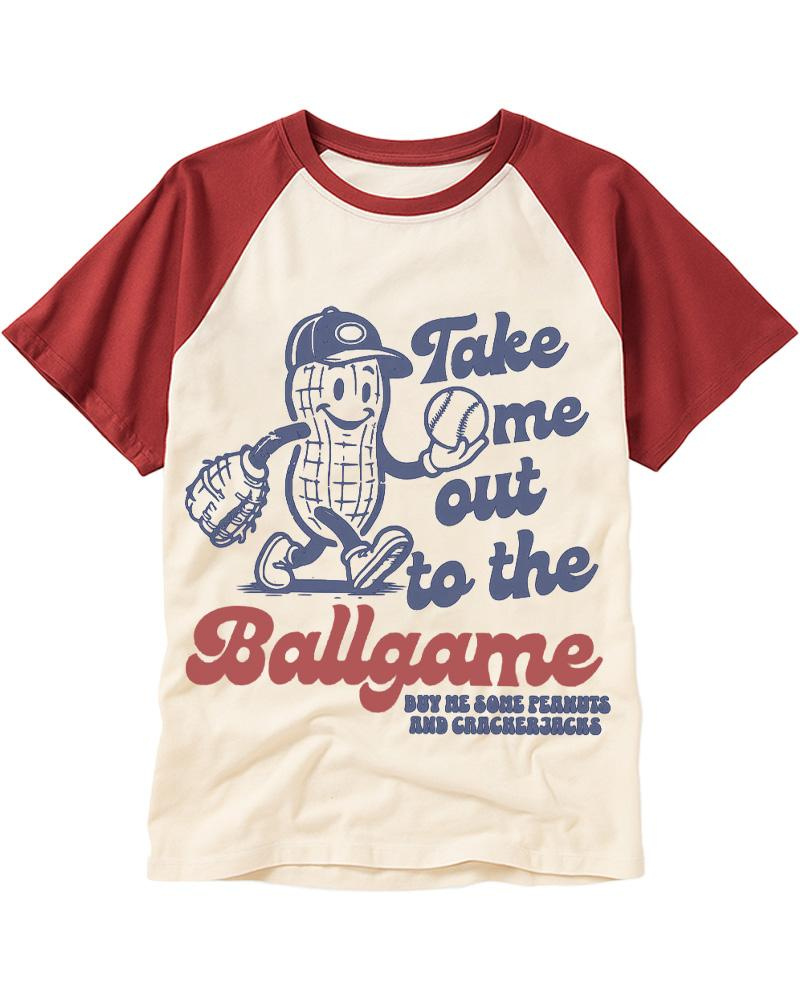 Take Me Out To The Ballgame 1950s Raglan Baseball T-Shirt image 2