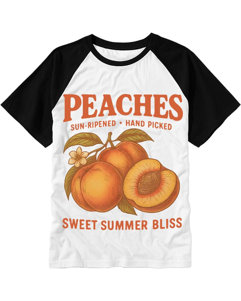 Peach 1970s Raglan Baseball T-Shirt image 2
