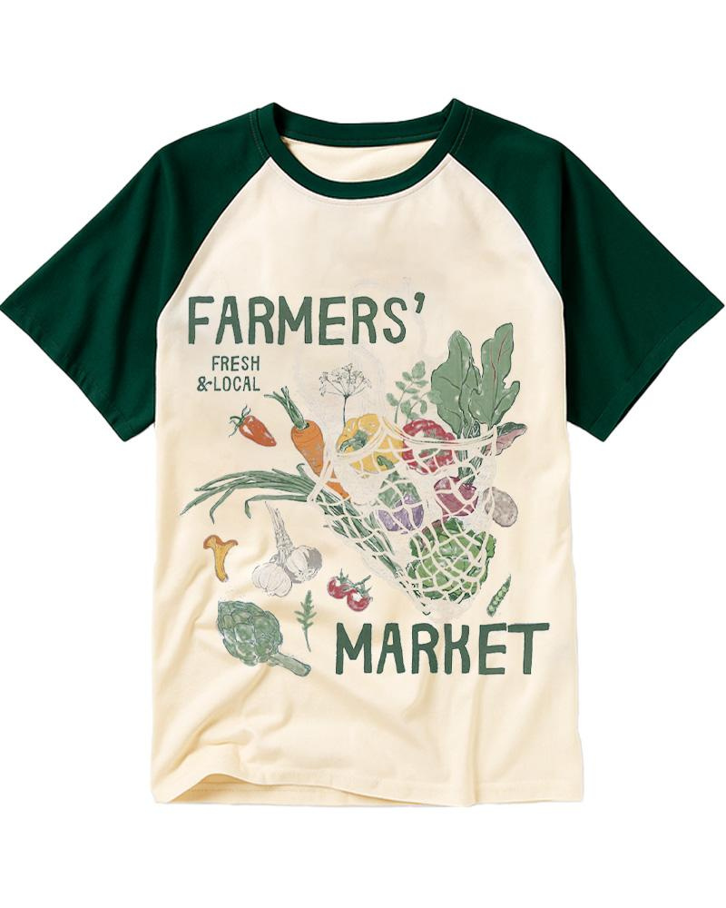 Farmers’ Market 1970s Raglan Baseball T-Shirt image 2