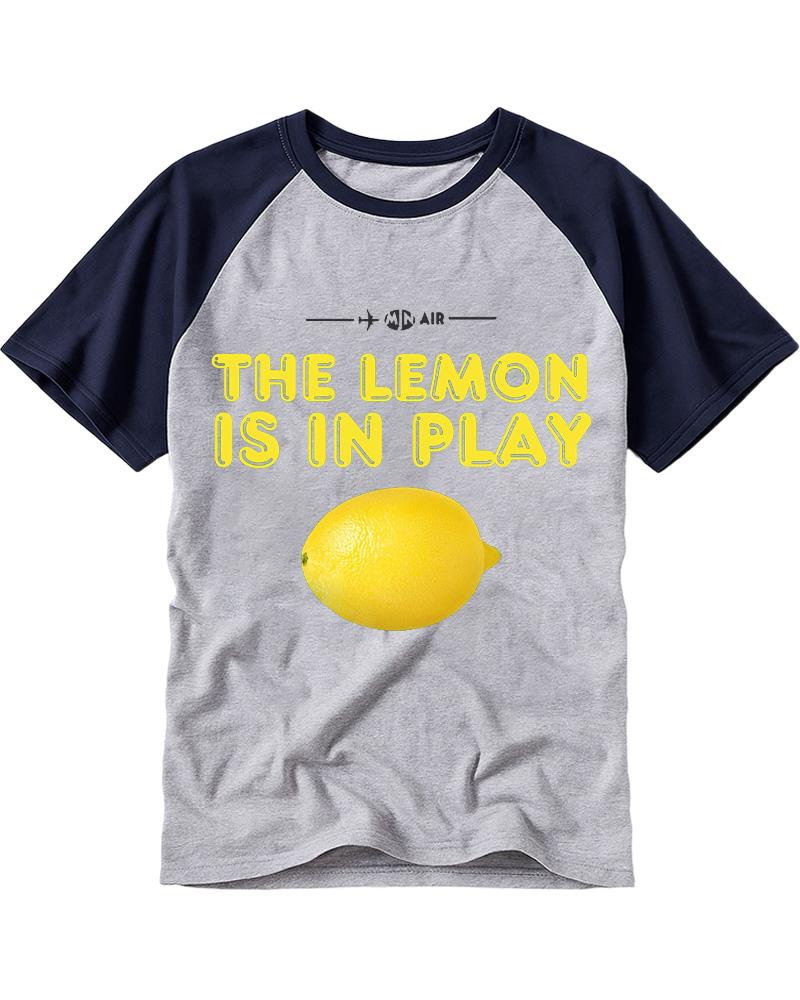 The Travelling Lemon Is In Play 1980s Raglan Baseball T-Shirt image 2