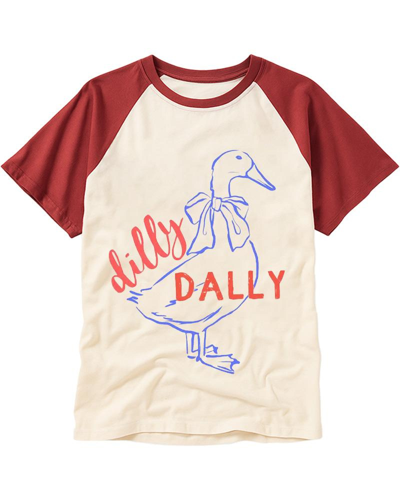 Dilly Dally 1980s Raglan Baseball T-Shirt image 2