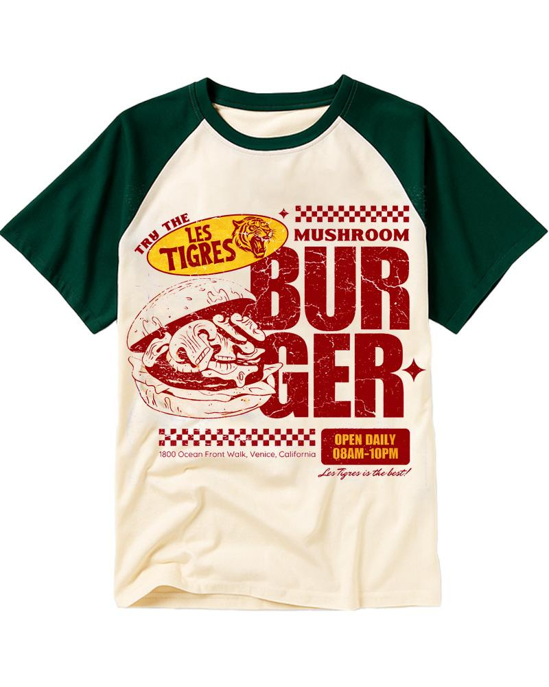 California Beach Diner 1980s Raglan Baseball T-Shirt image 2