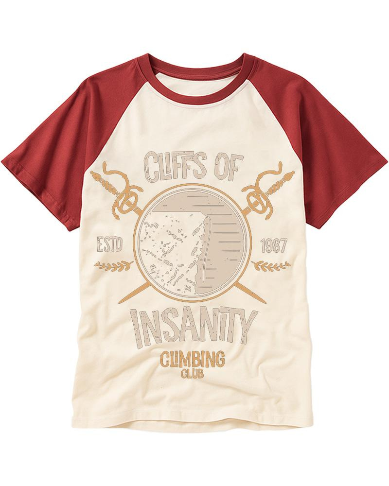 Cliffs Of Insanity 1980s Raglan Baseball T-Shirt image 2