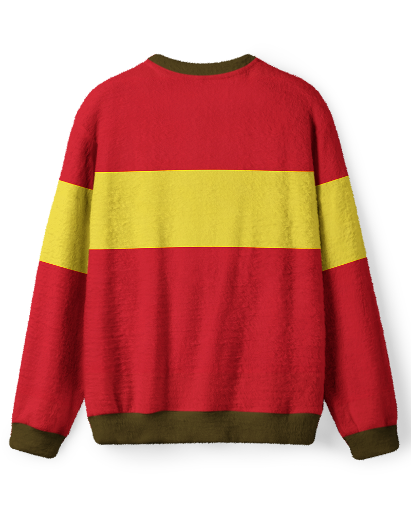 Vintage 1970s Harvest Red Gold Chest Stripe Sweater image 2