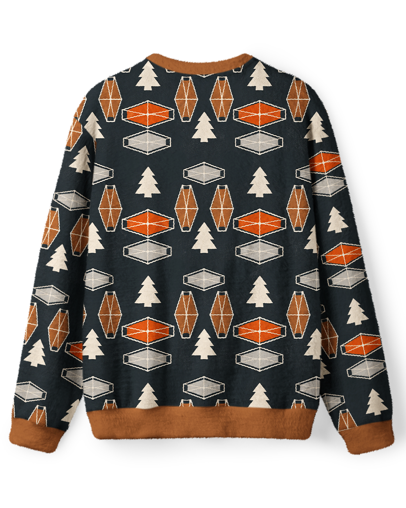 Vintage 1970s Charcoal Woodland Coffin Screen-Inspired Sweater image 2