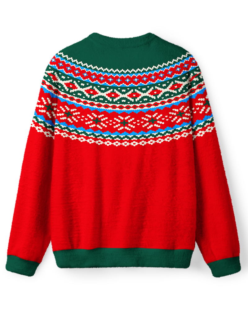 Vintage 1960s Winter Berry Christmas Sweater image 2