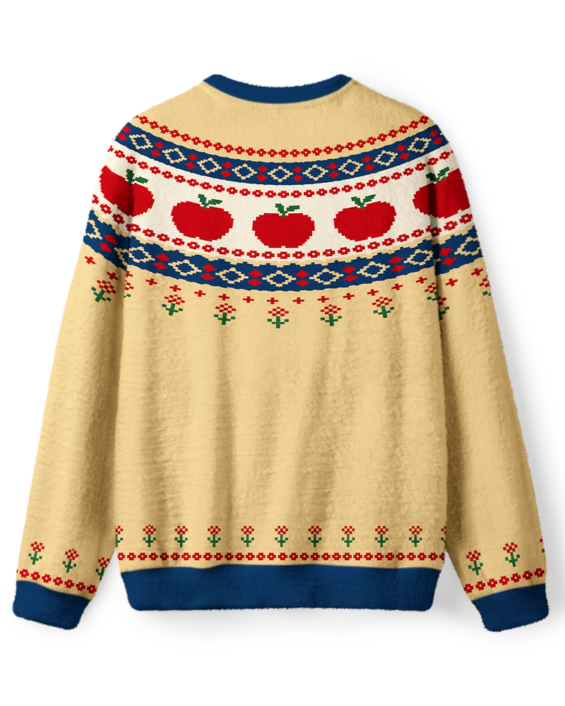 Vintage 1970s Apple Orchard Christmas Sweater image 2