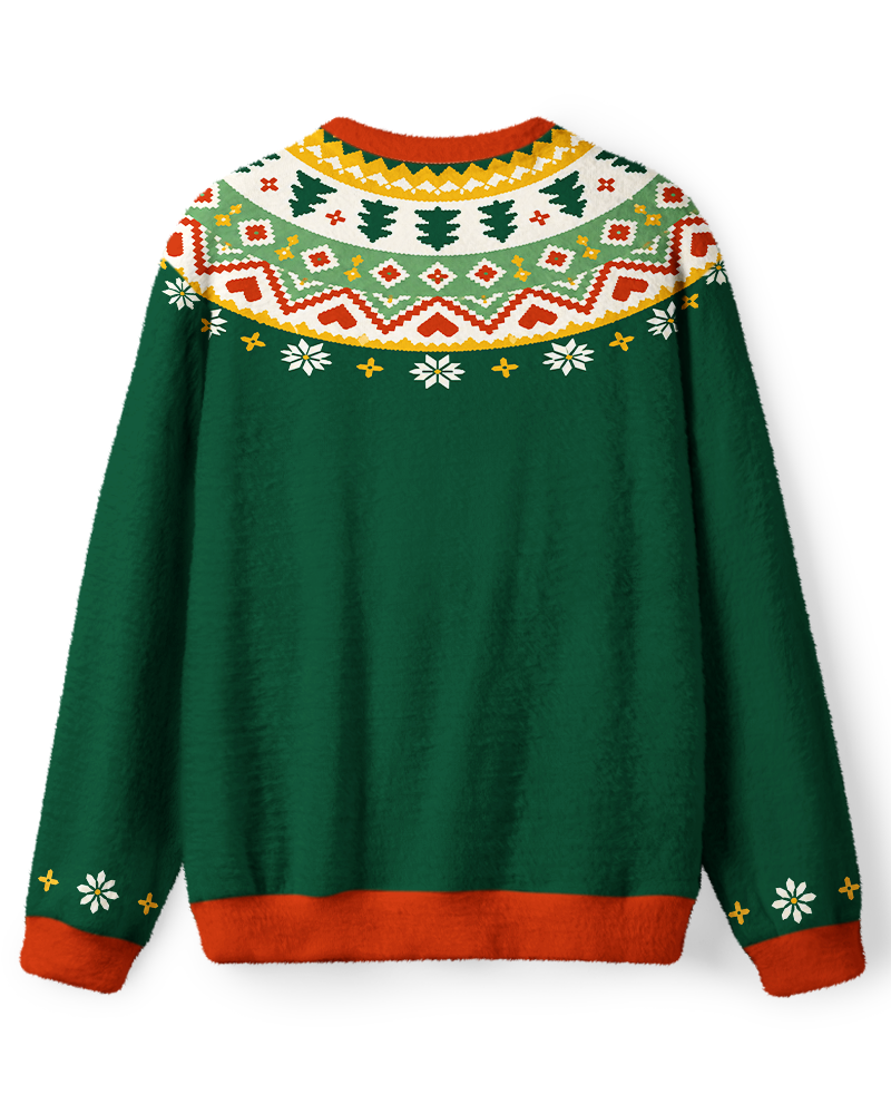 Vintage 1970s Evergreen Heart Christmas Sweater image 2