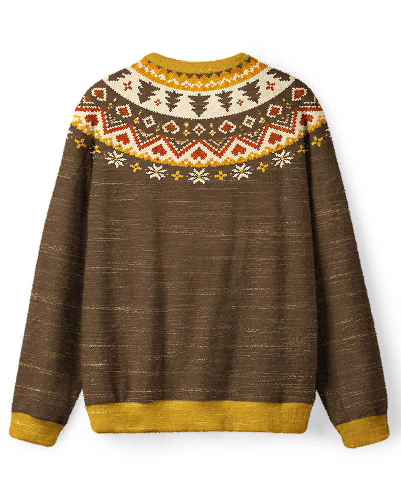 Vintage 1970s Golden Pine Christmas Sweater image 2
