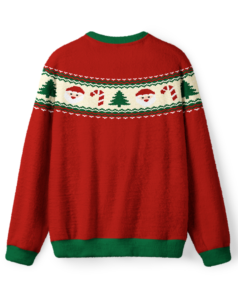 Vintage 1960s Santa Candy Cane Christmas Sweater image 2