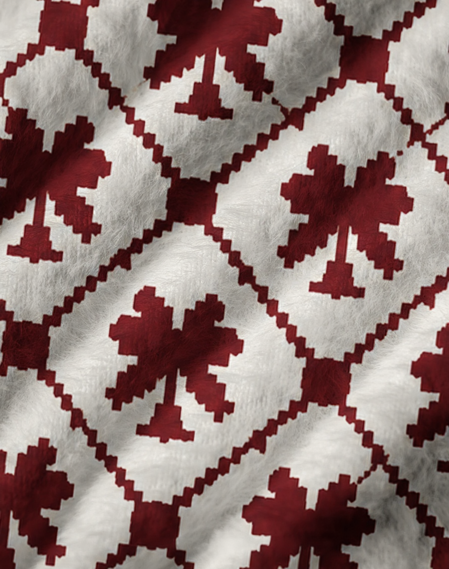 Vintage 1970s Crimson Clover Lattice V-Neck Sweater Vest image 2