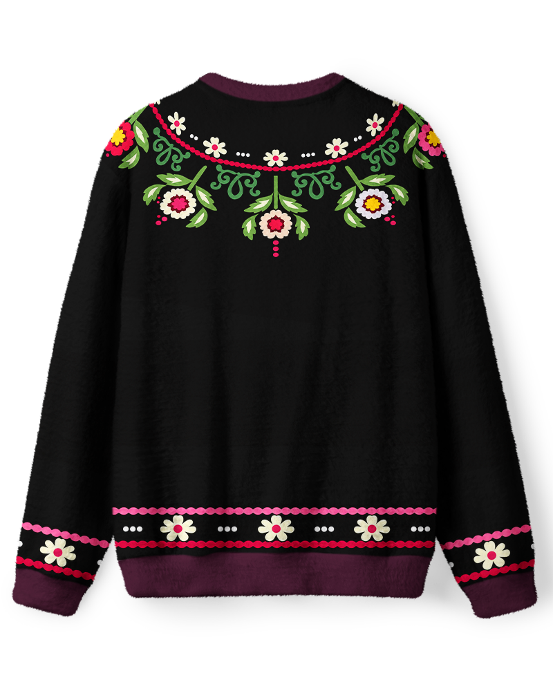 Vintage 2000s Folk Floral Sweater image 2
