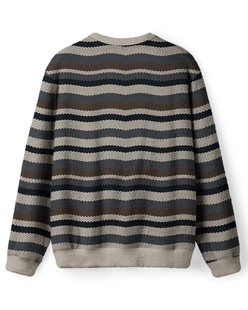Vintage 1970s Brown Stripe Sweater image 2