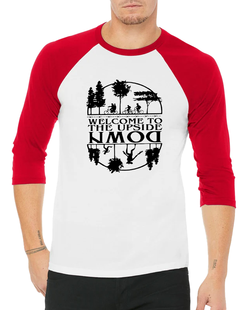 Welcome To The Upside Down Shirt Long Sleeve Raglan T-Shirt image 2