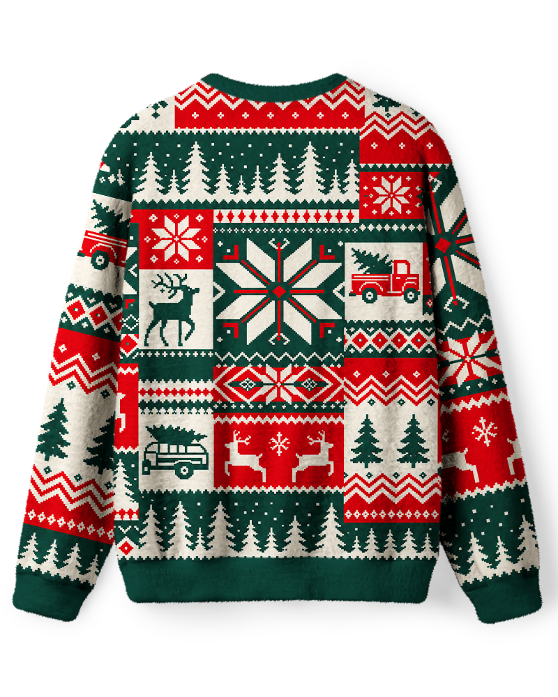 Vintage Christmas Patchwork Sweater image 2