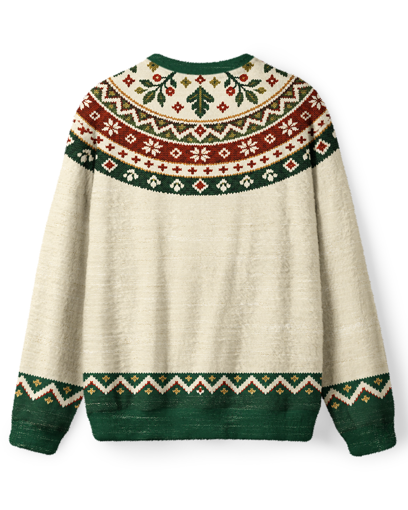 Vintage Evergreen Folk Sweater image 2