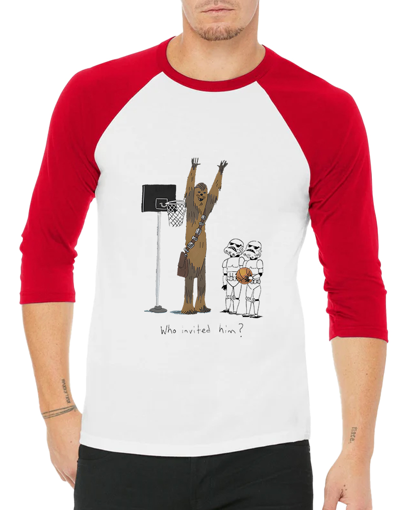 Who Invited Him 1970s Long Sleeve Raglan T-Shirt image 2