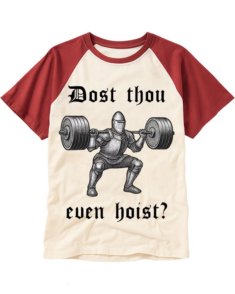 Dost Thou Even Hoist 1970s Raglan Baseball T-Shirt image 2