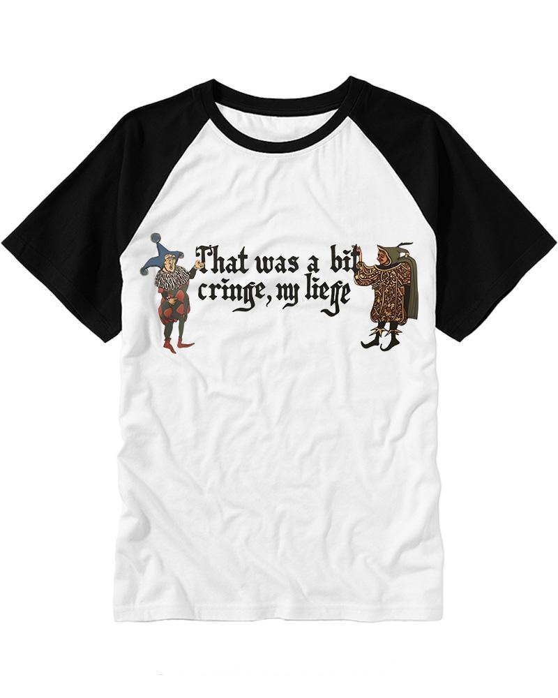 That Was A Bit Cringe My Liege 1960s Raglan Baseball T-Shirt image 2
