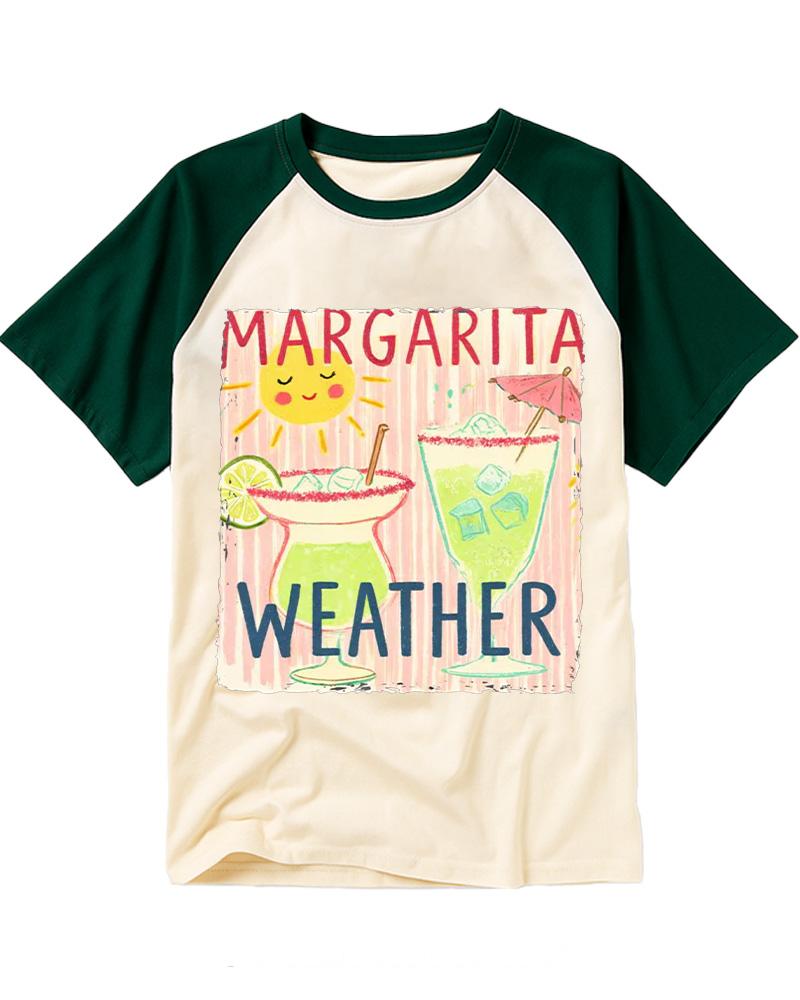 Margarita Weather 1960s Raglan Baseball T-Shirt image 2
