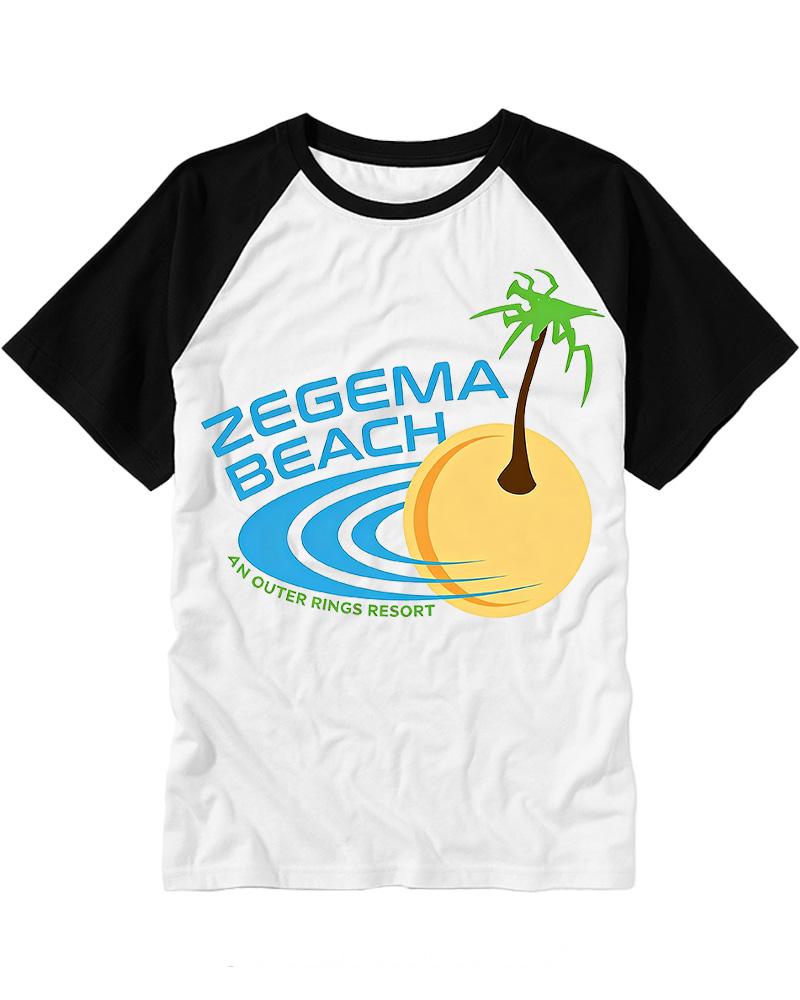Zegema Beach 1960s Raglan Baseball T-Shirt image 2