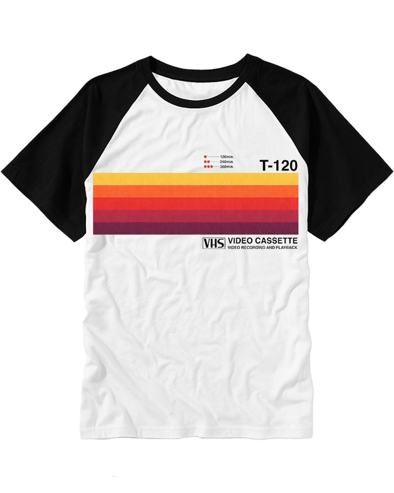 Sunset Video Cassette VHS 1980s Raglan Baseball T-Shirt image 2