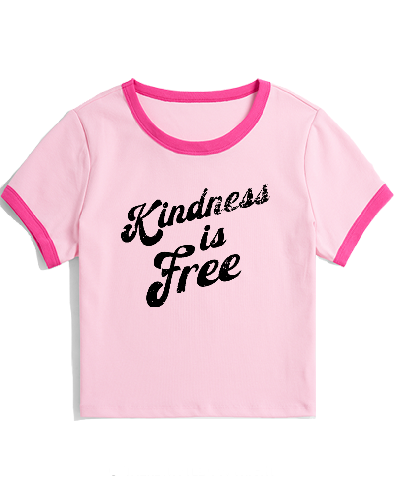 Be Kind 1960s Women's Ringer T-shirt image 2