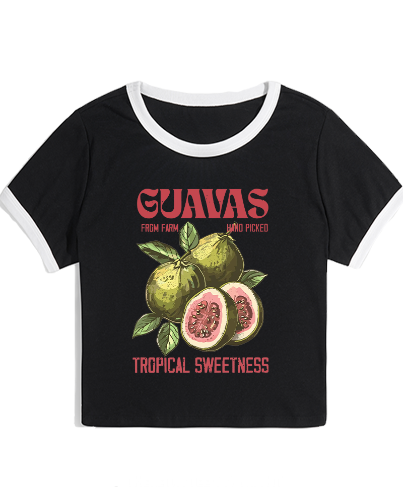 Exotic Fruit Lover 1960s Women's Ringer T-shirt image 2