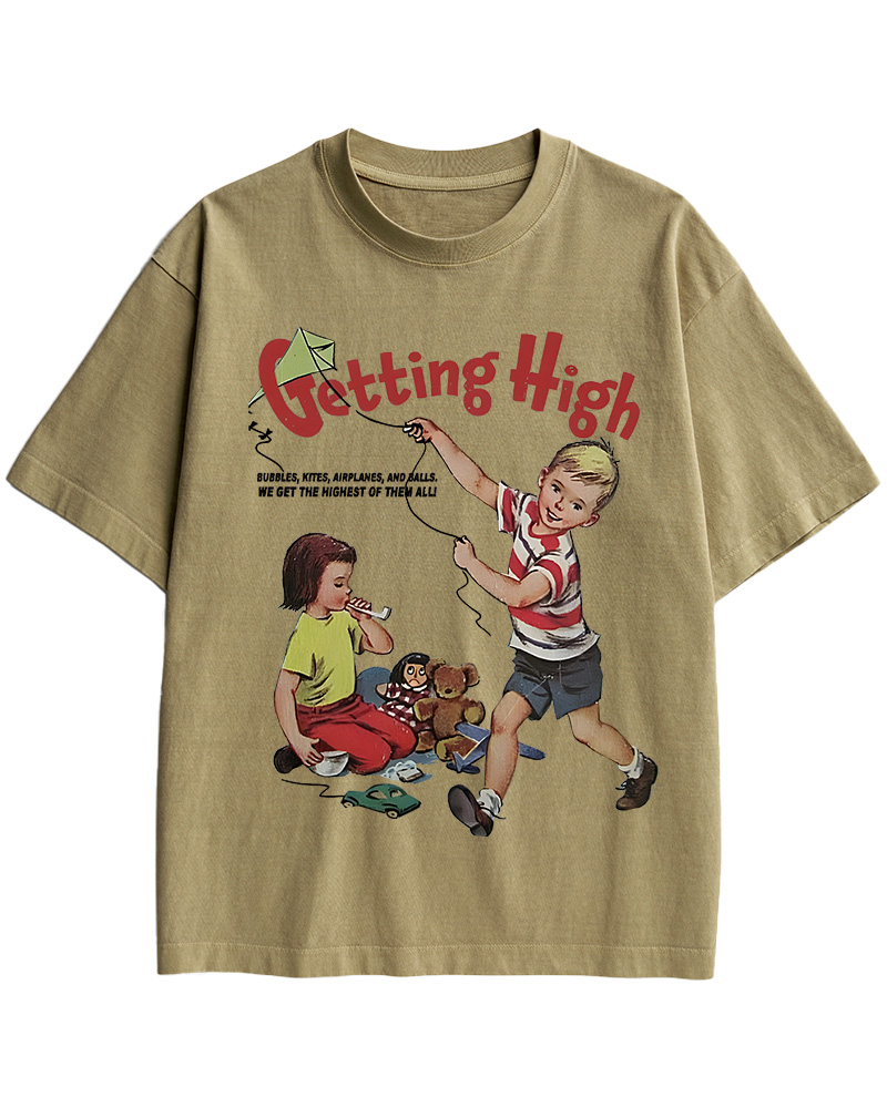 Getting High 1950s Cotton T-Shirt image 2