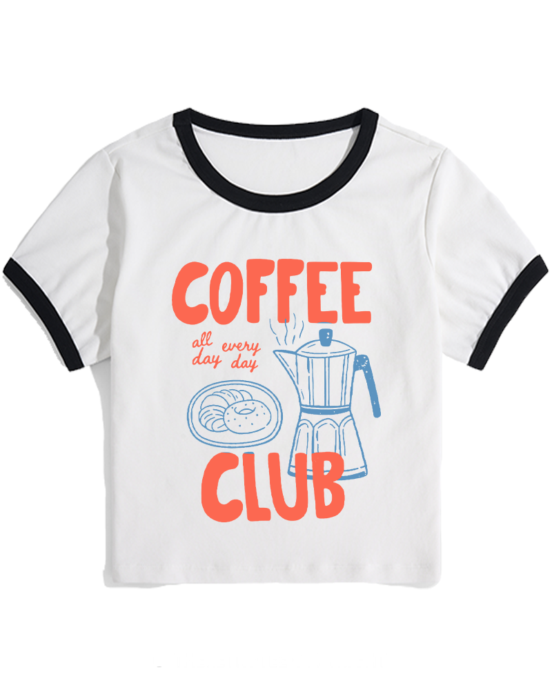 Coffee Club 1960s Women's Ringer T-shirt image 2