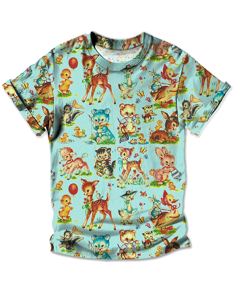 Vintage Animal 1950s All-Over Print T-Shirt image 3