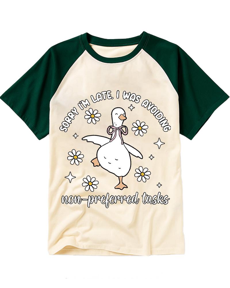 Sorry I’M Late 2000s Raglan Baseball T-Shirt image 3