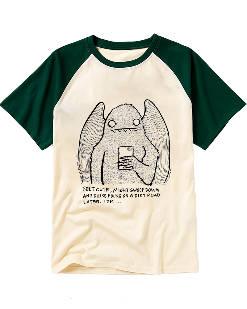 Felt Cute Might Swoop Later 2000s Raglan Baseball T-Shirt image 3