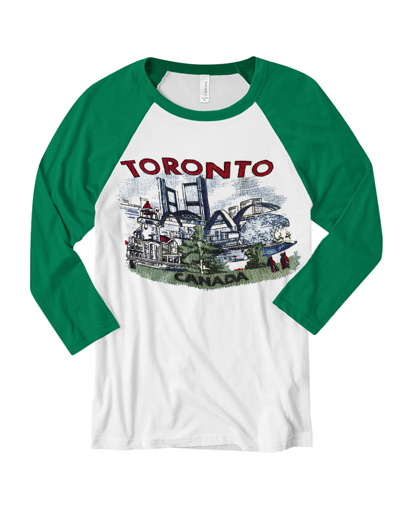 1960s Toronto souvenir Long Sleeve Raglan T-Shirt image 3