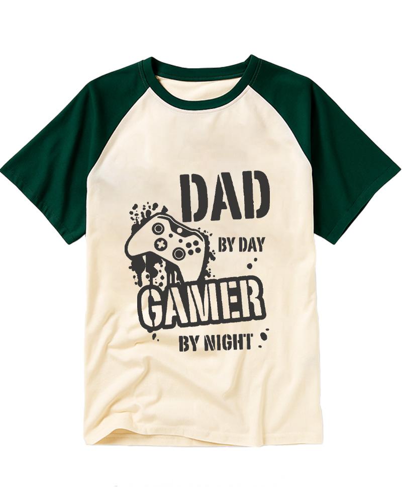 Gamer by Night 2000s Raglan Baseball T-Shirt image 3
