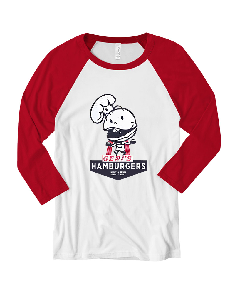 Geri's Hamburgers Rockford 1970s Long Sleeve Raglan T-Shirt image 3
